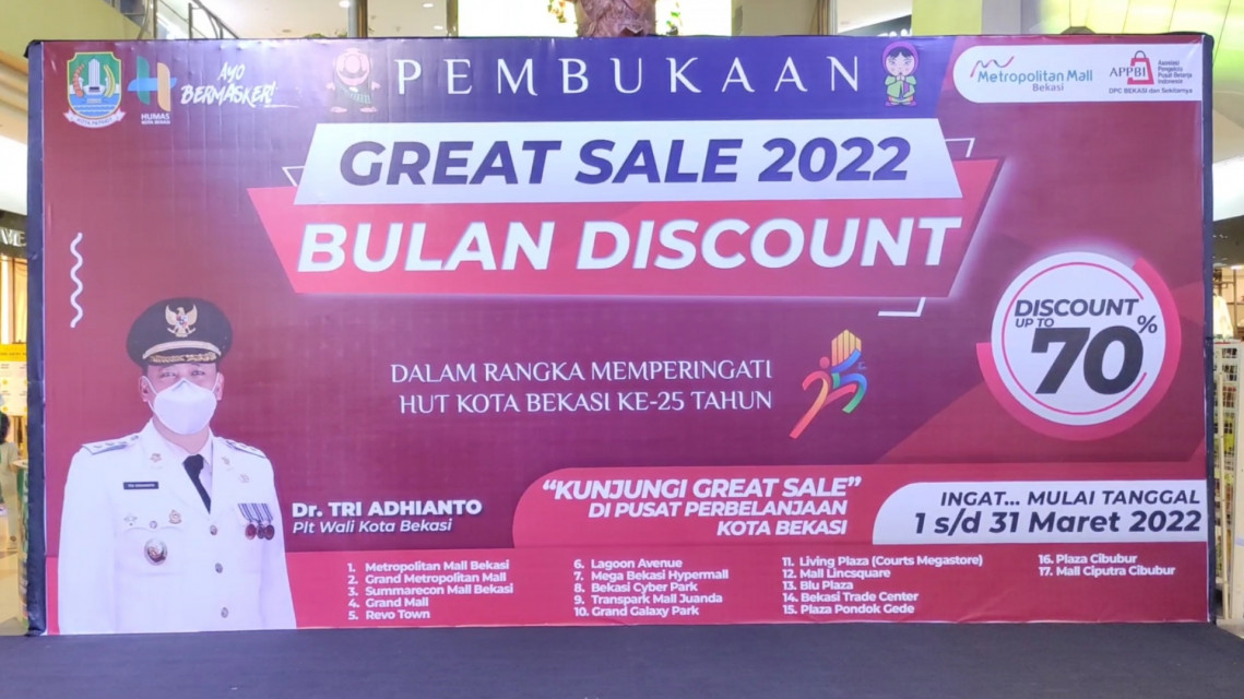 Tri Adhianto Resmikan Bekasi Great Sale 2022 Di Metropolitan Mall Bekasi