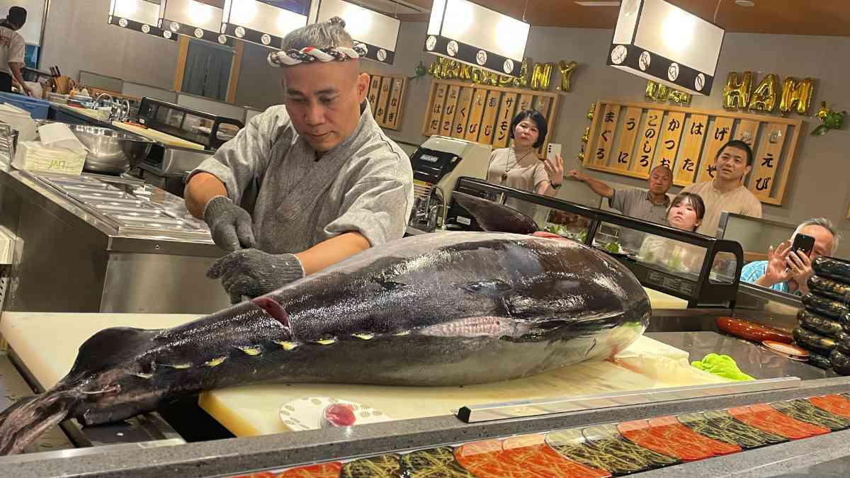 Wow, Ada Tuna Cutting Show di Fuji Sushi Resto Cikarang!