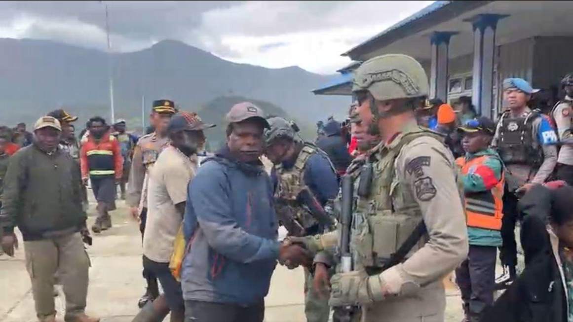 ‎Satgas Damai Cartenz Amankan Aksi di Ilaga