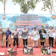 Polda Riau Ungkap 29 Kasus PETI, Ribuan Rakit Tambang Ilegal Dimusnahkan