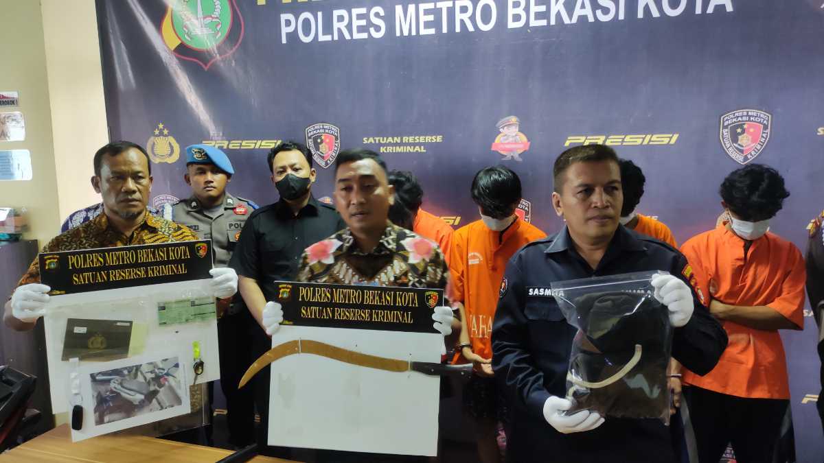 Begal Sadis Bacok Pelajar di Jatiasih, 4 Pelaku Ditangkap