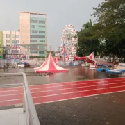 Diduga Belum Kantongi Izin, Arena Bermain di Alun-alun Hasibuan Kota Bekasi Tertunda Beroperasi