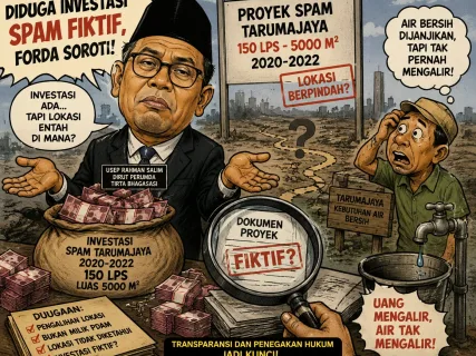 FORDA Soroti Dugaan Kejanggalan Proyek SPAM Tarumajaya Perumda Tirta Bhagasasi