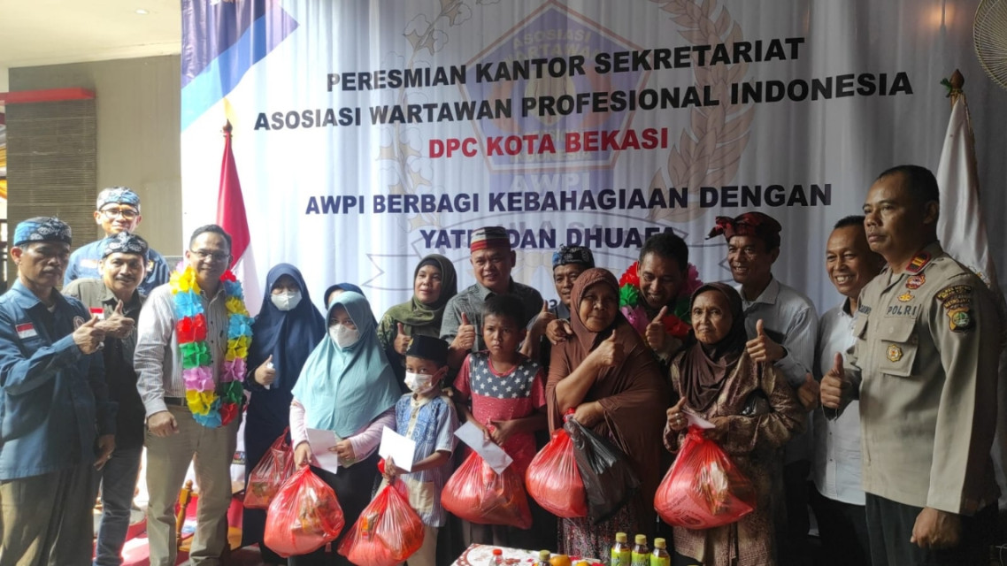 AWPI DPC Kota Bekasi Resmikan Sekretariat Sekaligus Santunan Anak Yatim