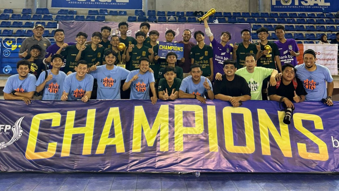 Tim Futsal Putra Kota Bekasi Juara Piala AFP Jabar