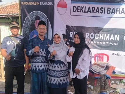 Deklarasi Calon Kepala Desa Karangasih, Rudi Rochman Paparkan Program Prioritas untuk Warga