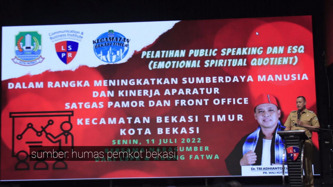 Pelatihan publish Speaking dan ESQ Dihadiri Tri Adhianto