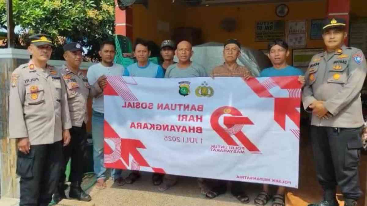 Polsek Medansatria Gelar Bakti Sosial HUT Polri Ke 79