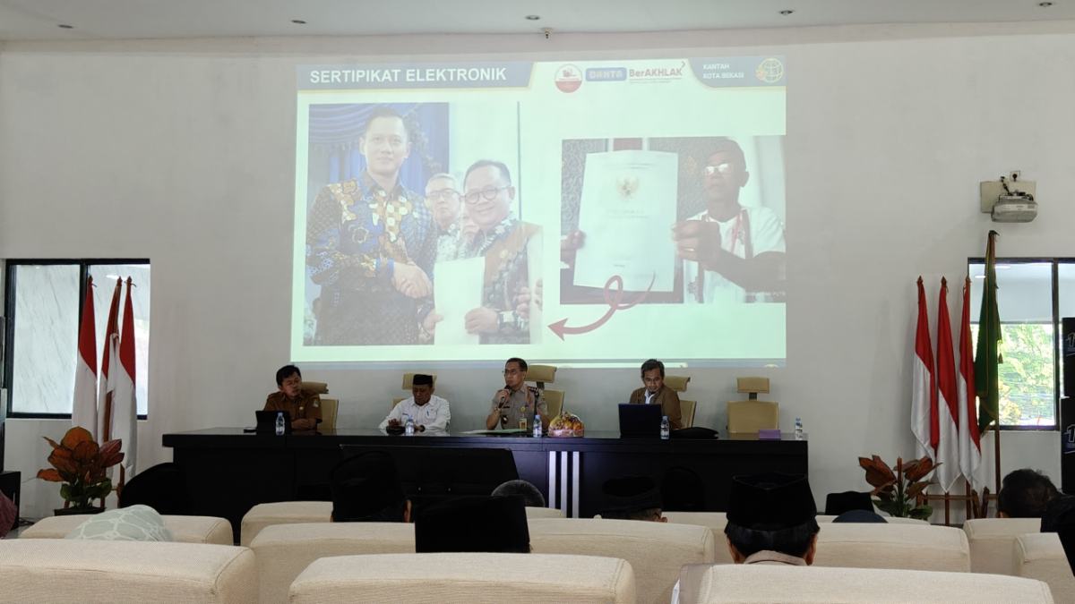 BPN Kota Bekasi Gelar Sosialisasi Percepatan Sertipikasi Tanah Wakaf