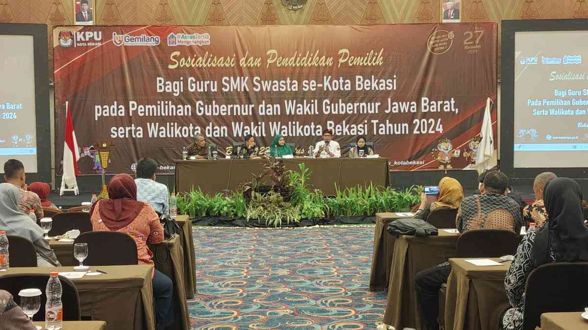 Gelar Sosialisasi, KPU Kota Bekasi Sasar Guru SMK Swasta Kota Bekasi