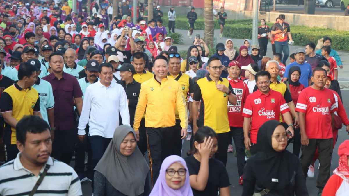 Kapolres Tangsel Sosialisasikan Cetar Di Olahraga Bersama