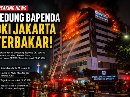 Kebakaran Melanda Gedung Bapenda DKI Jakarta di Jalan Abdul Muis