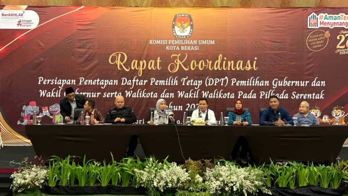 KPU Kota Bekasi Gelar Rakor Untuk Persiapan DPT Pilkada 2024