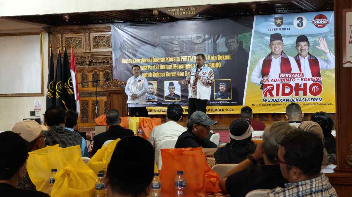 Siap Menangkan RIDHO, Partai Ummat Kota Bekasi Gelar Rakordasus