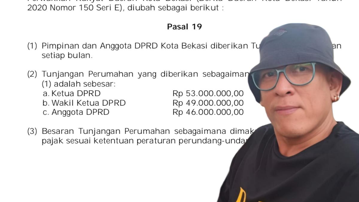 Frits Saikat Kritisi Tunjangan Perumahan Anggota DPRD Kota Bekasi