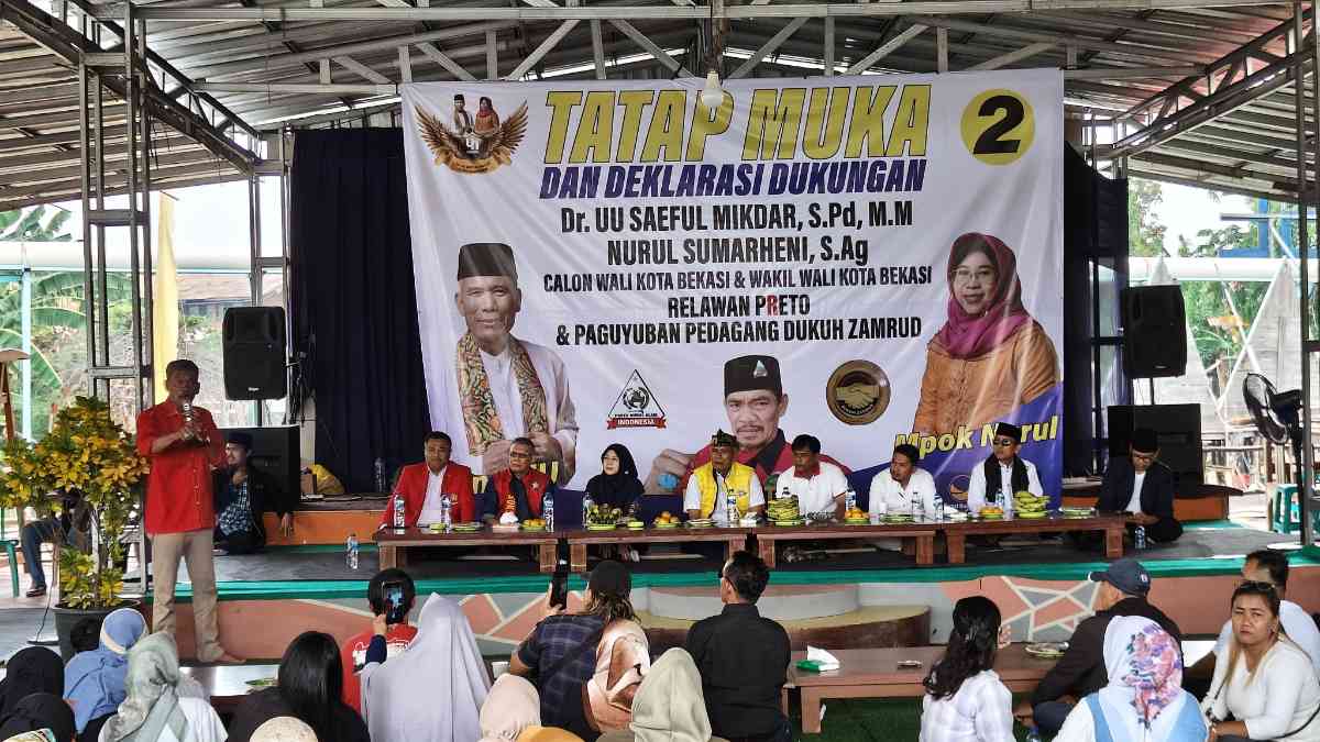 Relawan Preto dan Paguyuban Pedagang Dukuh Zamrud Dukung Uu-Nurul