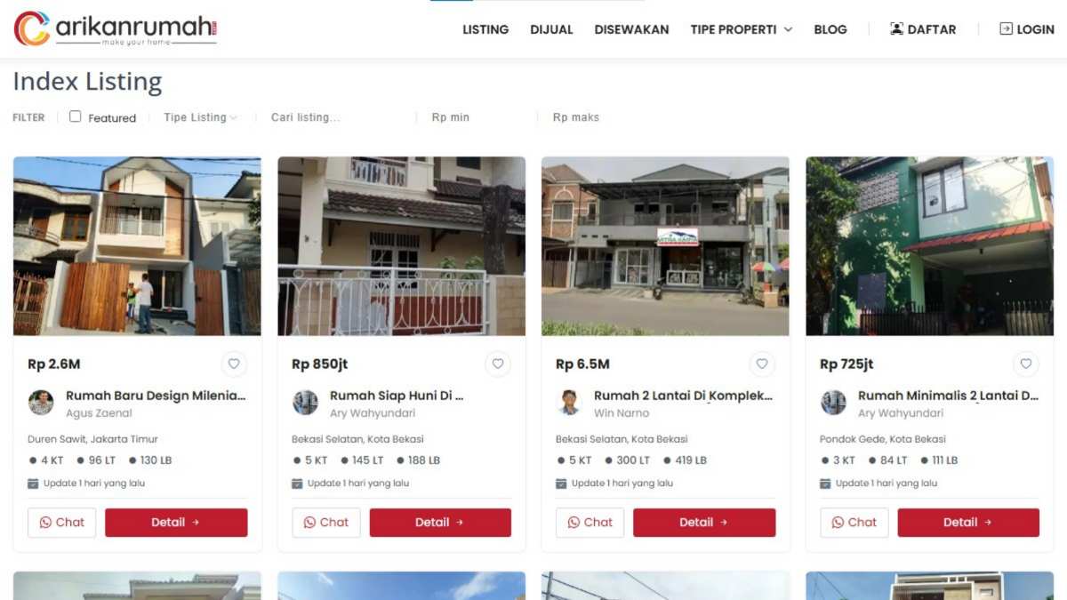 CarikanRumah.com Tawarkan Iklan Gratis Tanpa Batas untuk Agen Properti