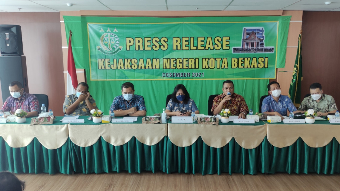 Gelar Konferensi Pers, Kejari Kota Bekasi Rilis Pencapaian 2021