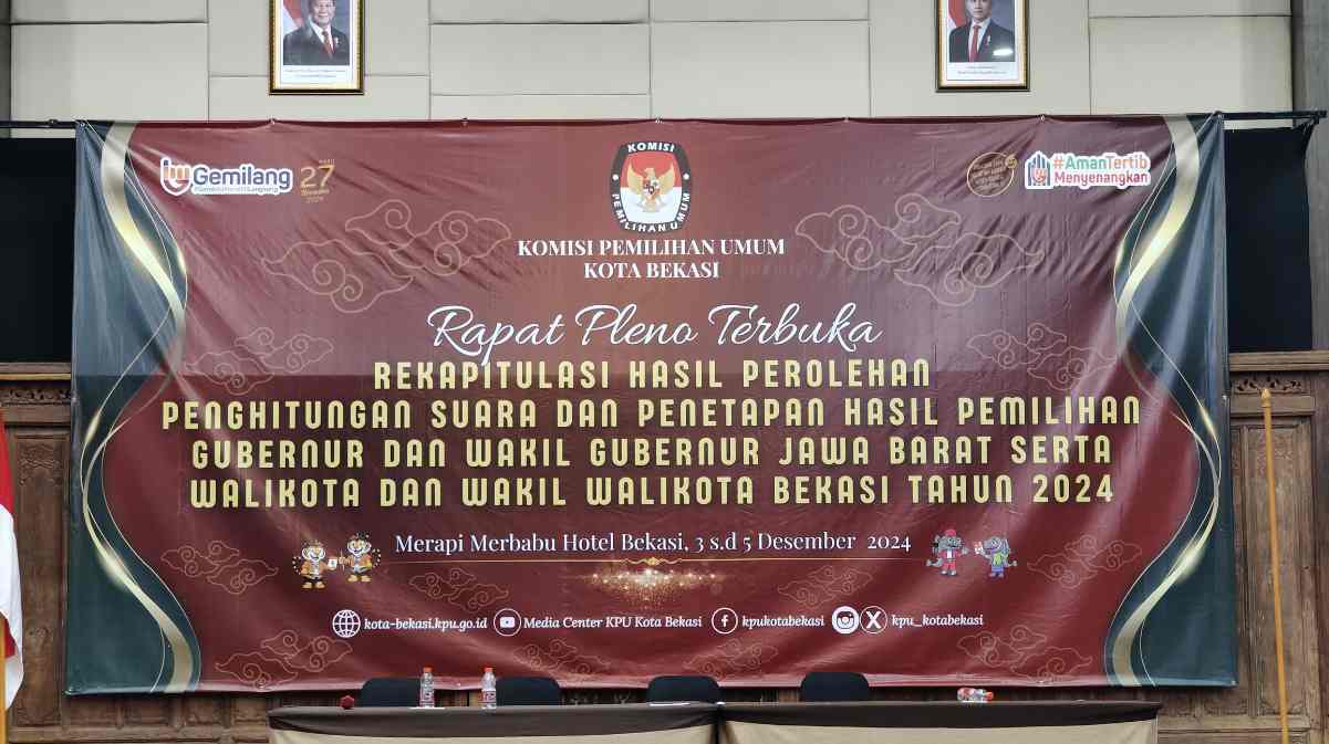 KPU Kota Bekasi Rampungkan Pleno, Dua Saksi Paslon Belum Tandatangan