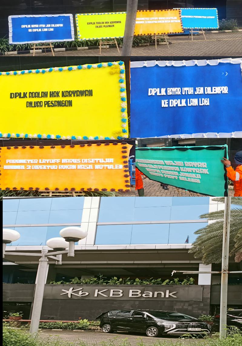 Mantan karyawan-kb-bank-sampaikan-aspirasi-lewat-karangan-bunga  ‎
